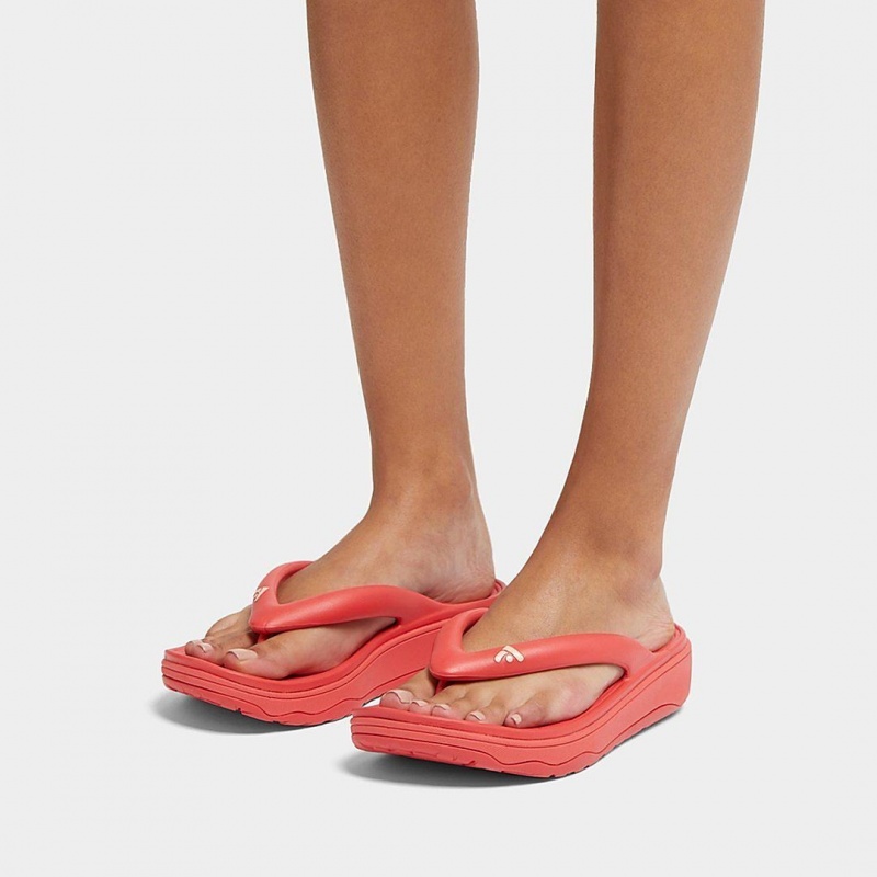 Women's Fitflop Relieff Eva Tpu Thongs Toe-Post Sandals Red | CA-3790612-XQ