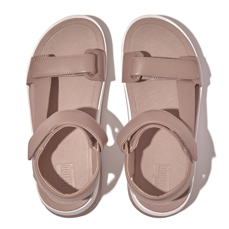 Women's Fitflop Surff Back Strap Sandals Beige | CA-6235847-MZ