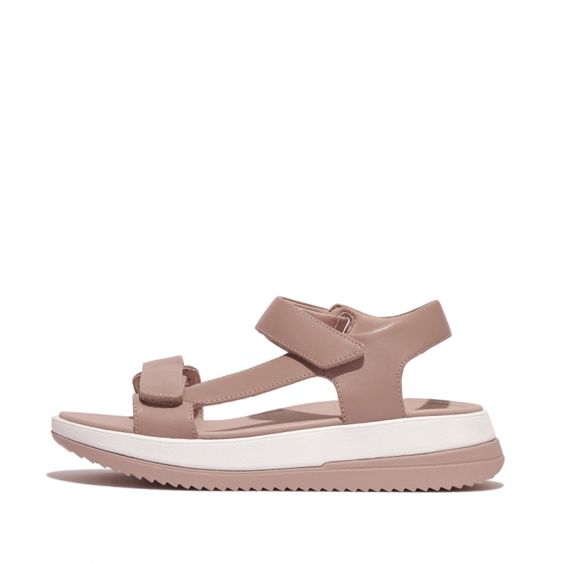 Women\'s Fitflop Surff Back Strap Sandals Beige | CA-6235847-MZ