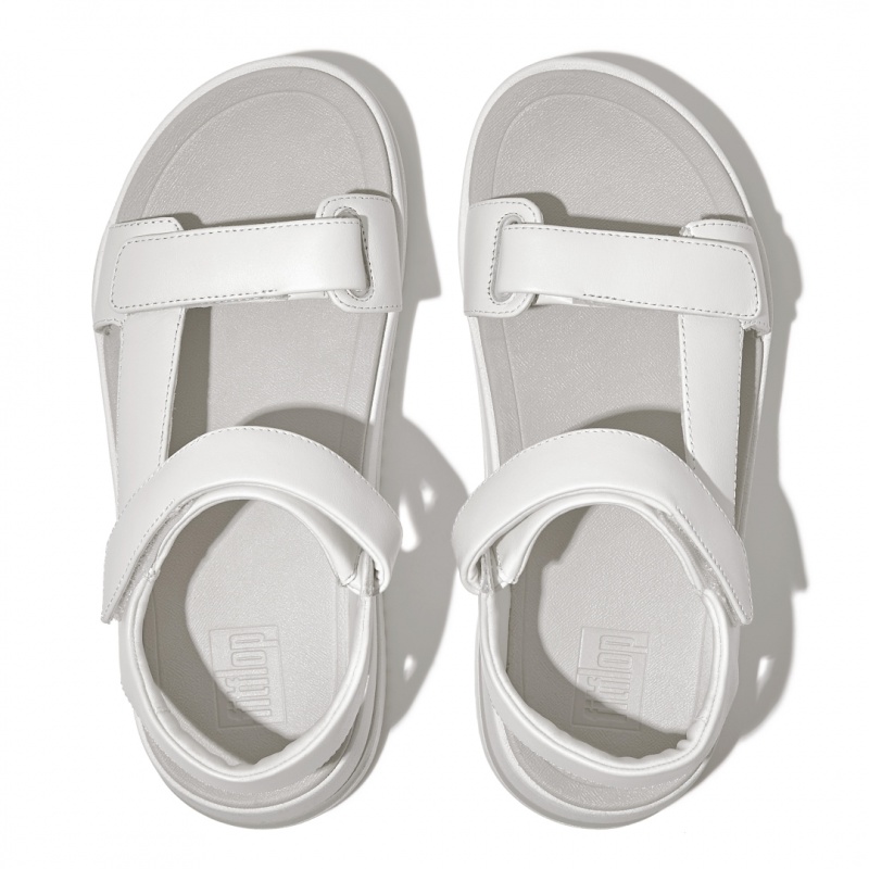 Women's Fitflop Surff Back Strap Sandals White | CA-5309146-DC