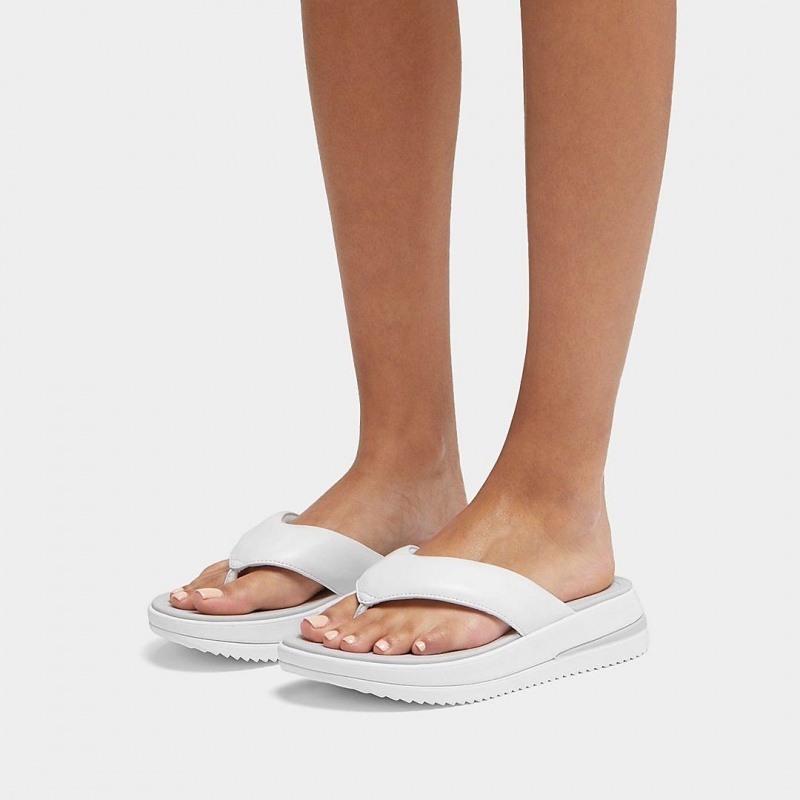 Women's Fitflop Surff Toe Thongs Thongs White | CA-3486127-ZI