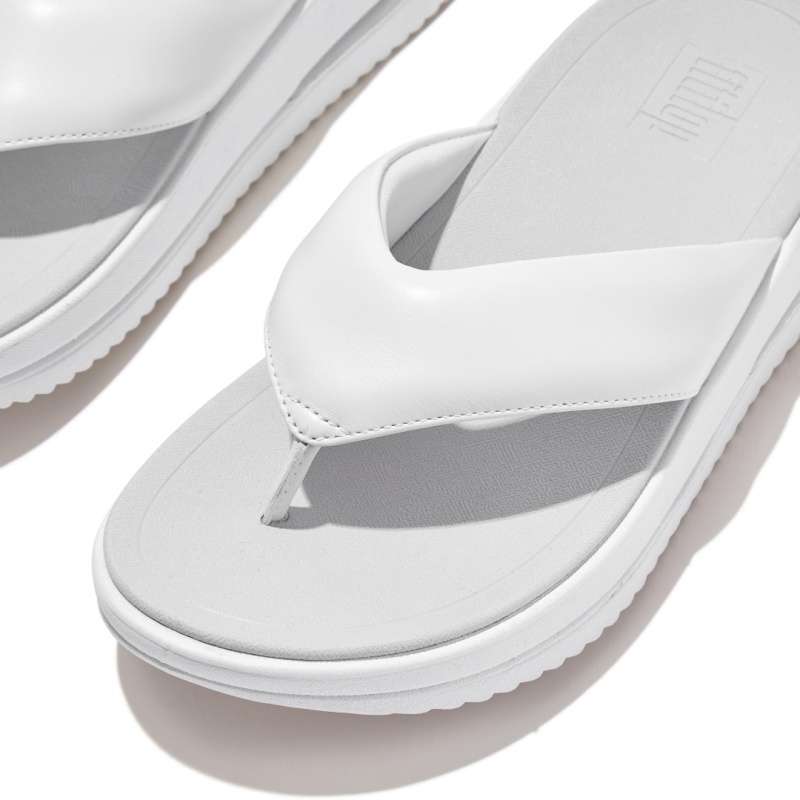 Women's Fitflop Surff Toe Thongs Thongs White | CA-3486127-ZI