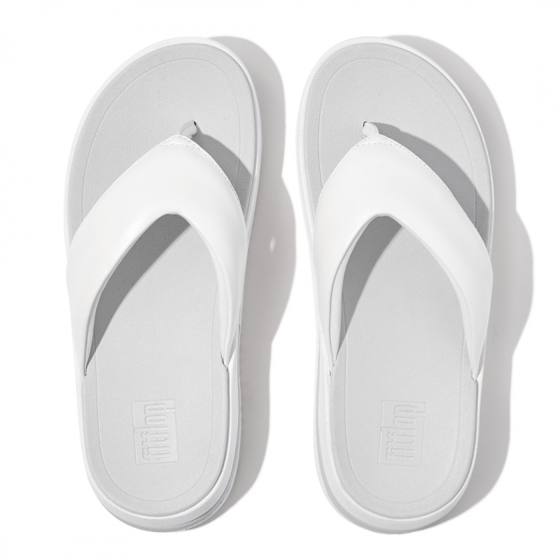 Women's Fitflop Surff Toe Thongs Thongs White | CA-3486127-ZI