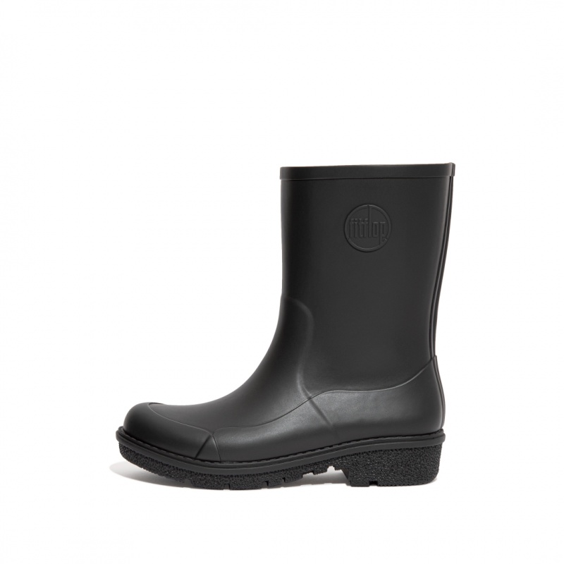 Women\'s Fitflop Wonderwelly Rain Boots Black | CA-1278935-JQ