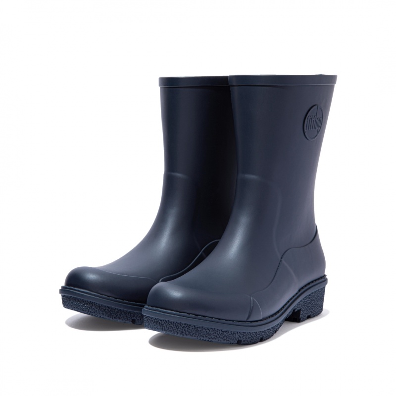 Women's Fitflop Wonderwelly Rain Boots Navy | CA-1342897-OF