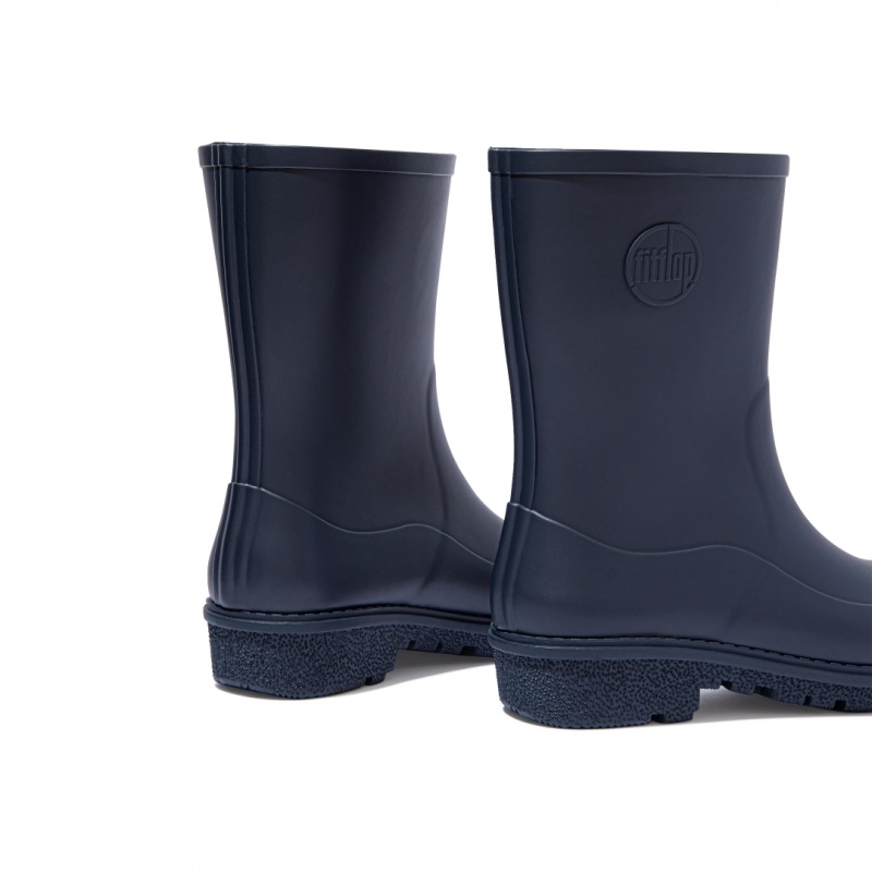 Women's Fitflop Wonderwelly Rain Boots Navy | CA-1342897-OF