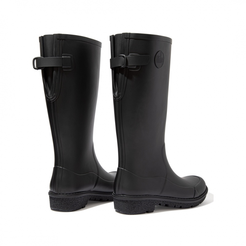 Women's Fitflop Wonderwelly Rubber Boots Black | CA-5201347-JW